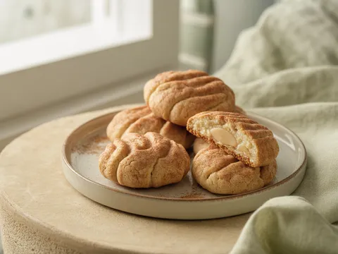 Illustration of cinnamon almond snickerdoodles