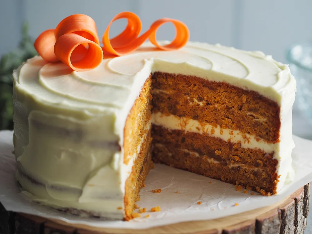 AI illustration of raw carrot cake