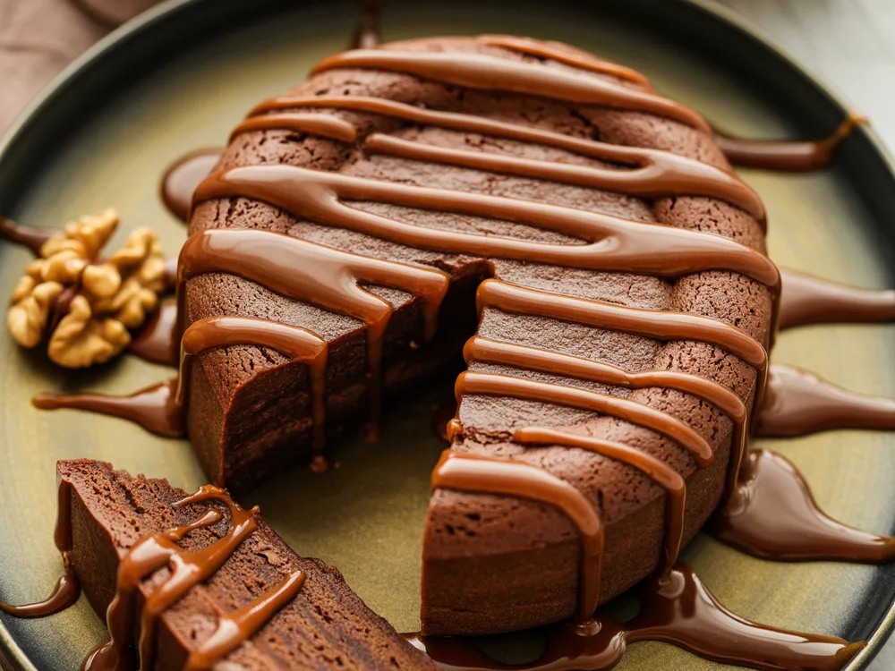 AI illustration of raw chocolate cake