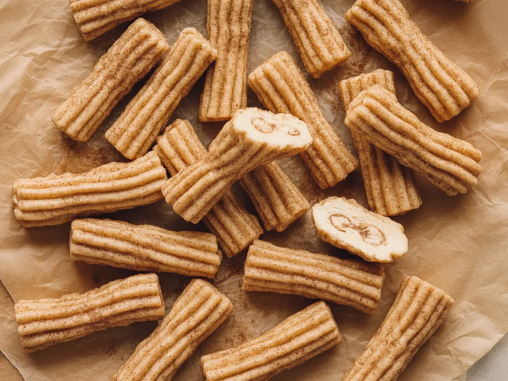 AI illustration of raw churro bites