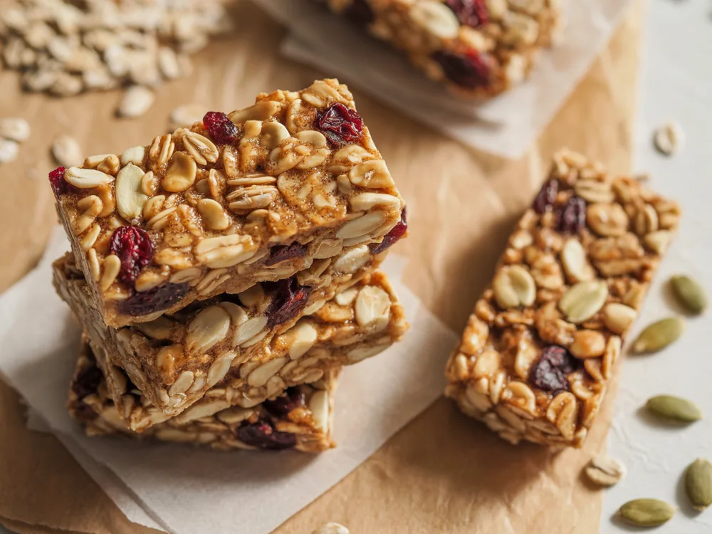 AI illustration of raw granola bars