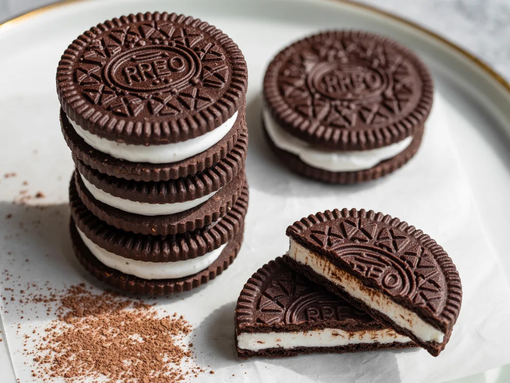 AI illustration of raw oreo-style cookies