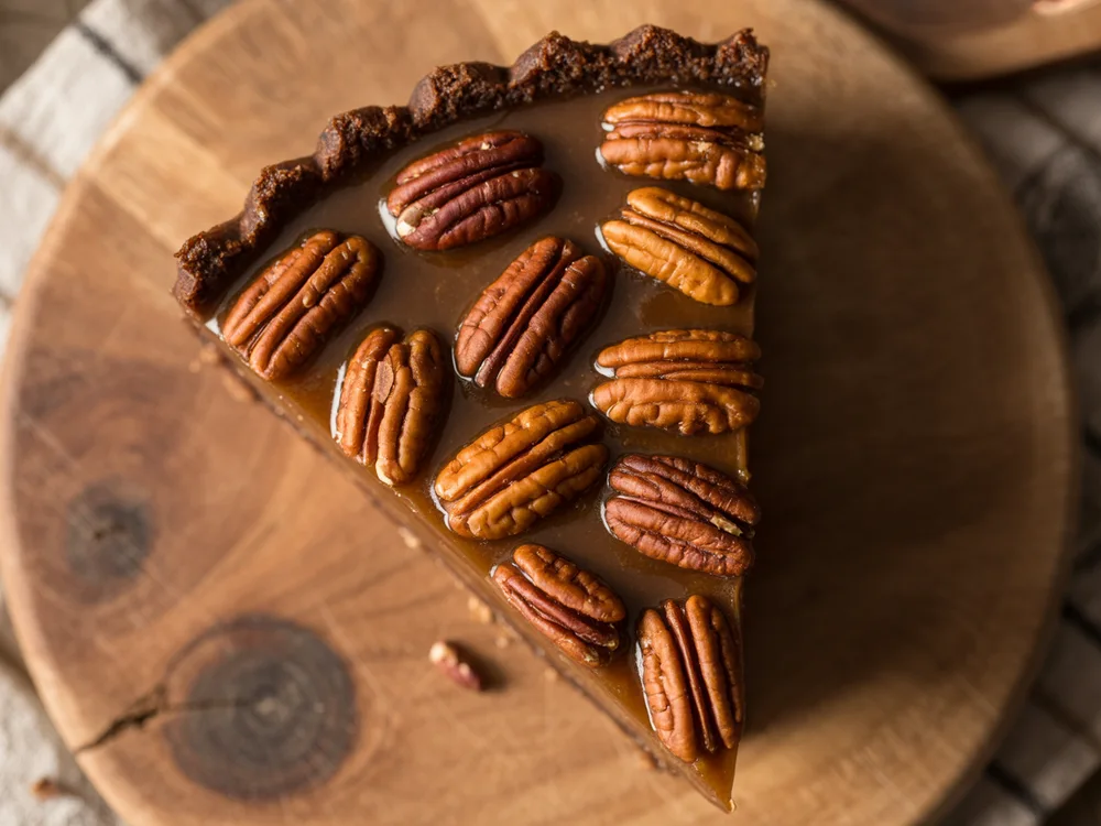 AI illustration of raw pecan pie