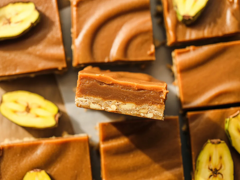 AI illustration of roasted plantain caramel bars