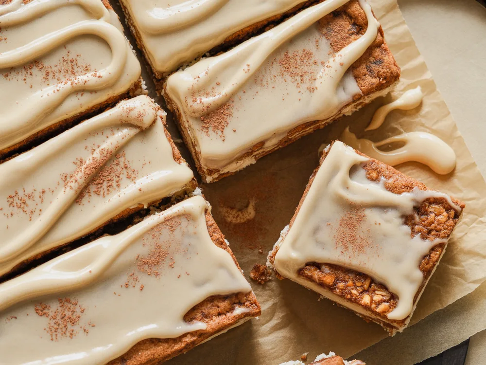 AI illustration of spiced chai tres leches bars